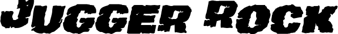 Preview of the Jugger Rock Staggered Italic font