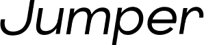 Jumper PERSONAL USE ONLY Thin Italic