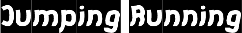 Vorschau der Schriftart Jumping Running-Inverse