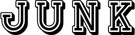 Preview of the Junk Regular font