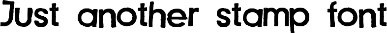 Just another stamp font - Demo
