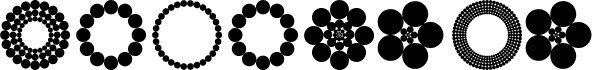 Preview of the Juzudama font