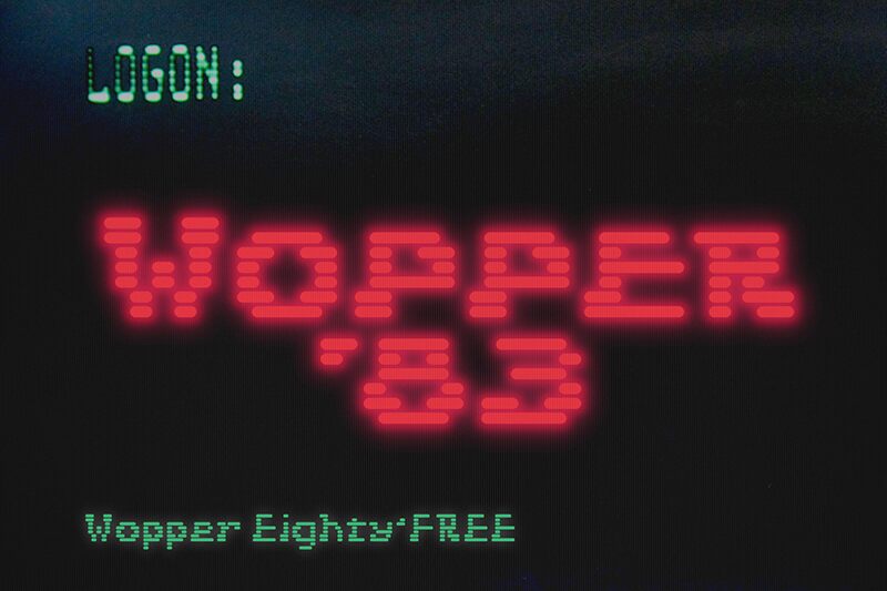 JVNE Wopper'83 Schriftart