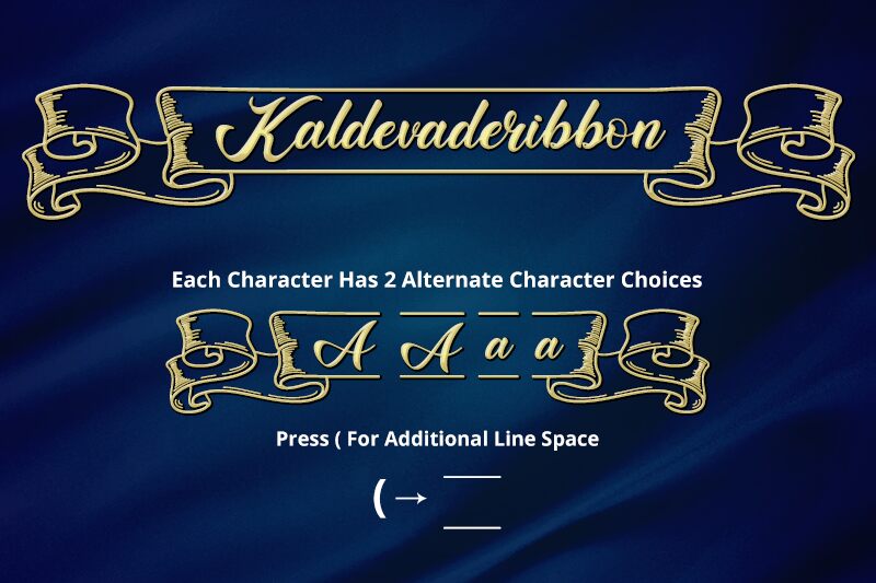 Kaldevaderibbon Czcionka