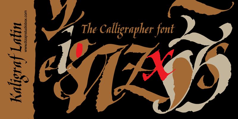 Kaligraf Latin Schriftart
