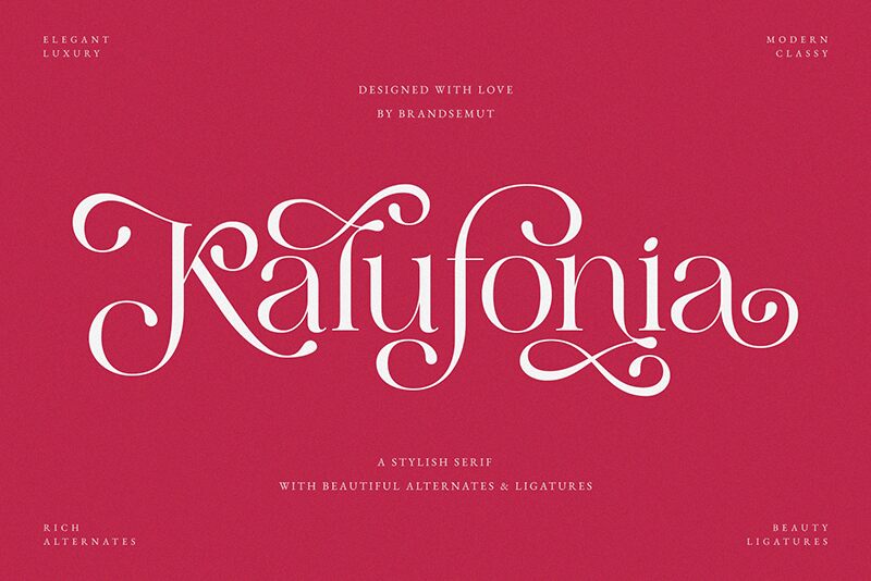 Kalufonia Schriftart