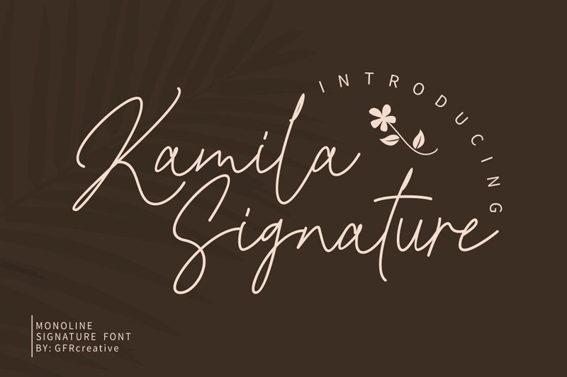 Kamila Signature Czcionka