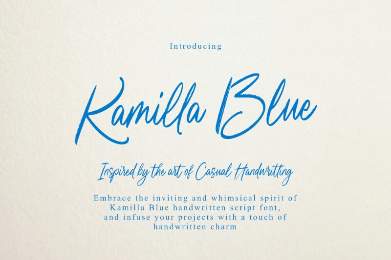 Kamilla Blue Schriftart