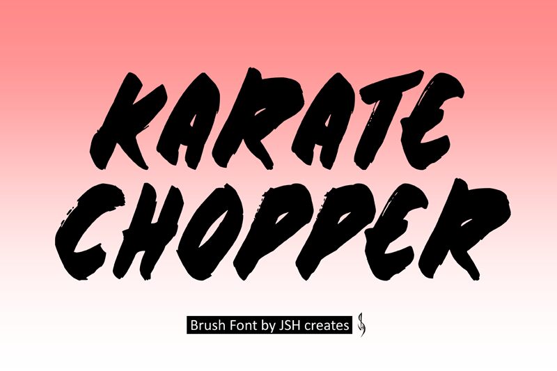 Karate Chopper Schriftart