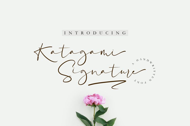 Katagami Signature Druh písma