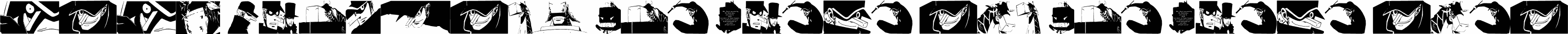 Preview of the Kaku Dingbats One Piece Art One Piece Area font