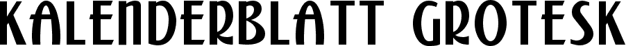 Kalenderblatt Grotesk
