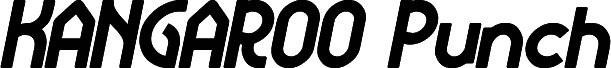 Aperçu de la police KANGAROO Punch Bold Italic