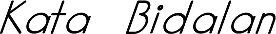 Kata Bidalan Italic Bold