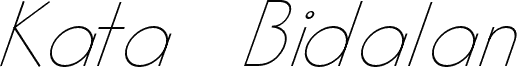 Kata Bidalan Italic