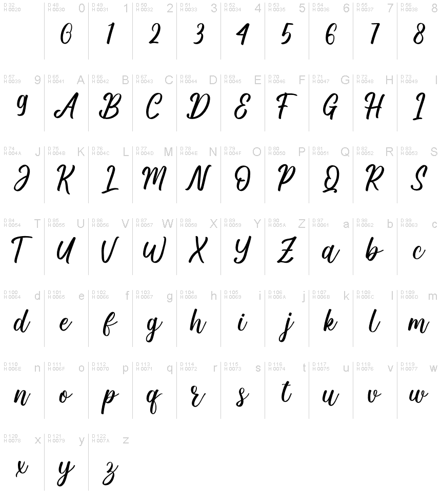 Kaligraphy font