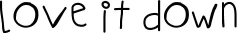 Preview of the KBLOVEITDOWN font