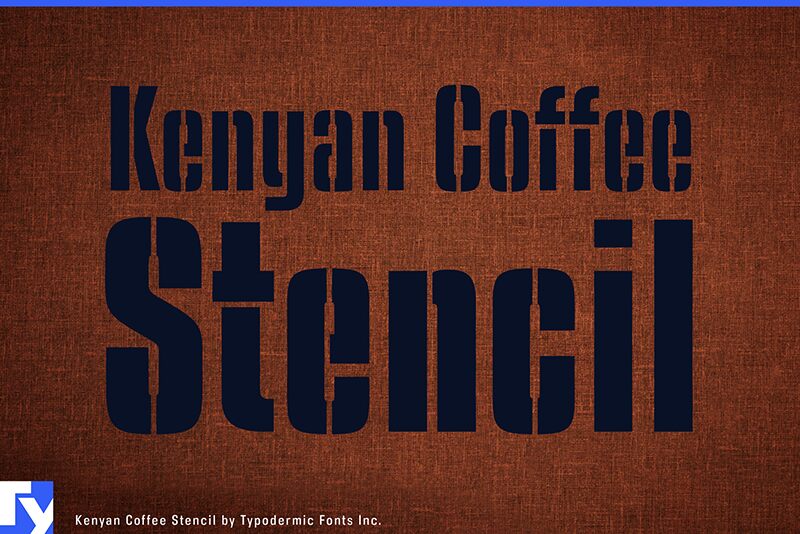 Kenyan Coffee Stencil Schriftart