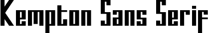 Kempton Sans Serif