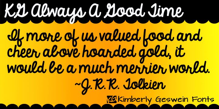 KG Always A Good Time Czcionka