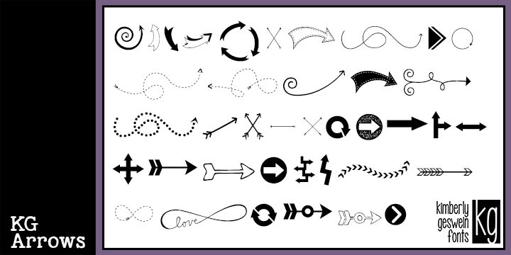 KG Arrows Schriftart