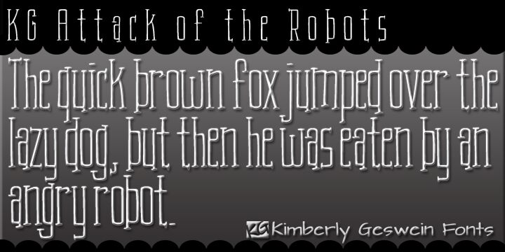 KG Attack of the Robots Schriftart