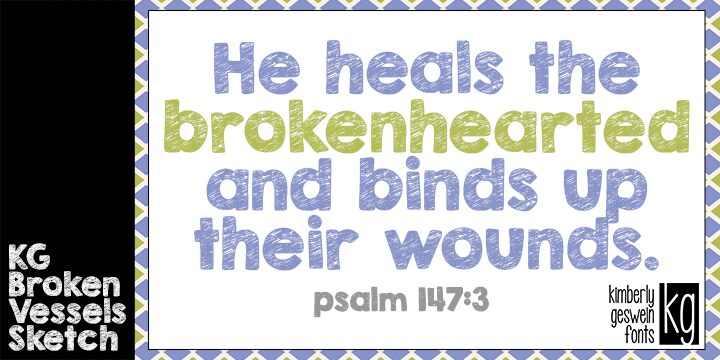 KG Broken Vessels Druh písma