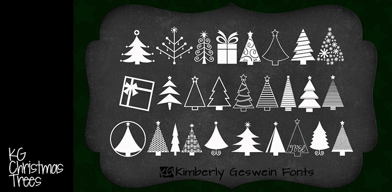 KG Christmas Trees Schriftart