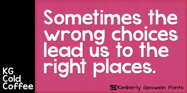 KG Cold Coffee Czcionka