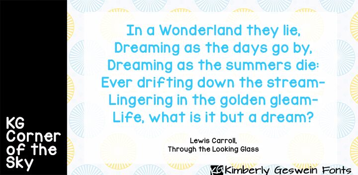 KG Corner of the Sky Schriftart