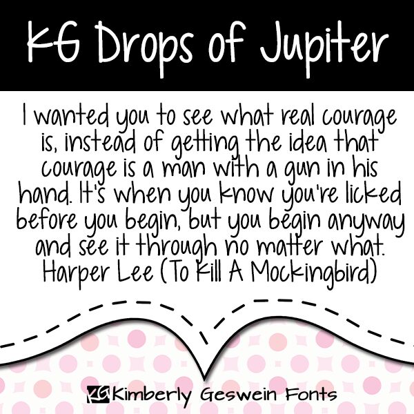 KG Drops of Jupiter Carattere