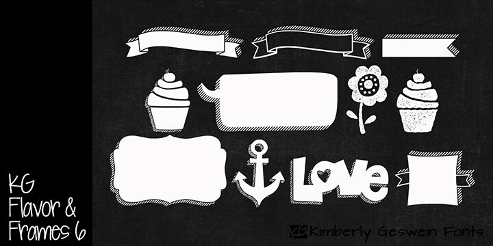KG Flavor And Frames Six Schriftart