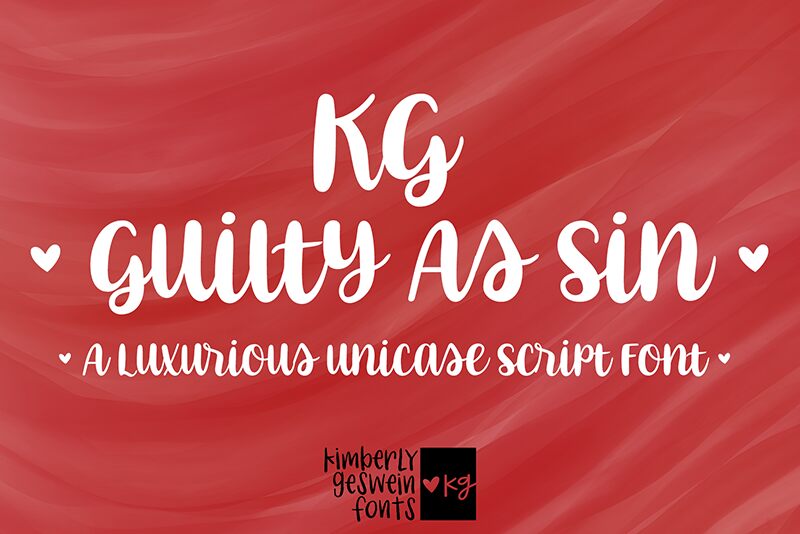 KG Guilty As Sin Schriftart