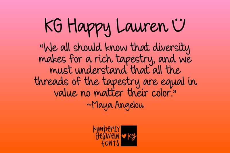 KG Happy Lauren Font