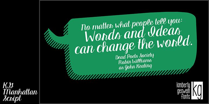 KG Manhattan Script Carattere