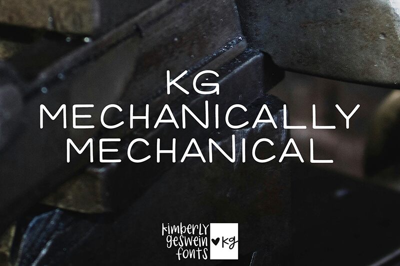 KG Mechanically Mechanical Schriftart