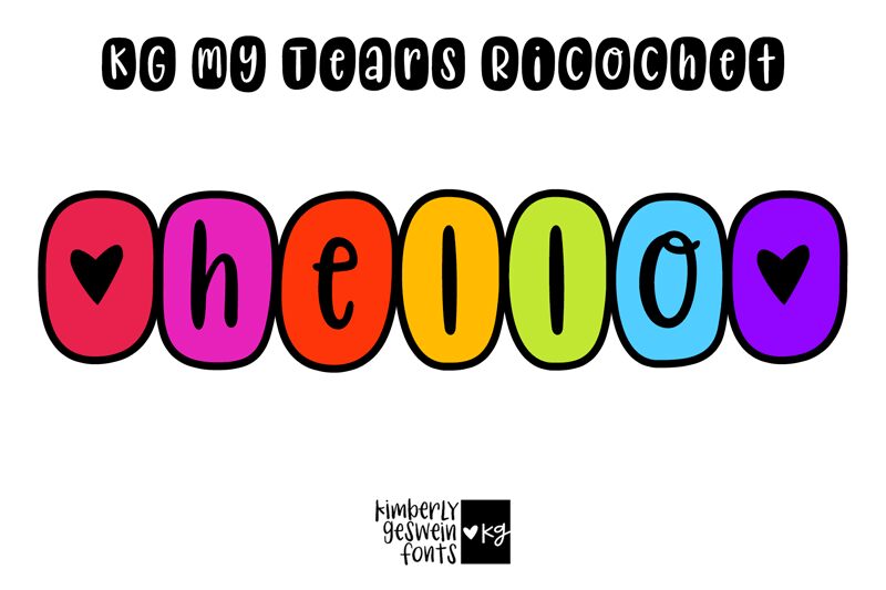 KG My Tears Ricochet Czcionka
