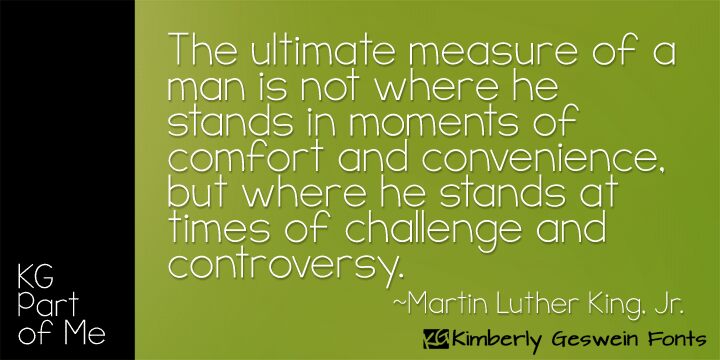 KG Part of Me Czcionka