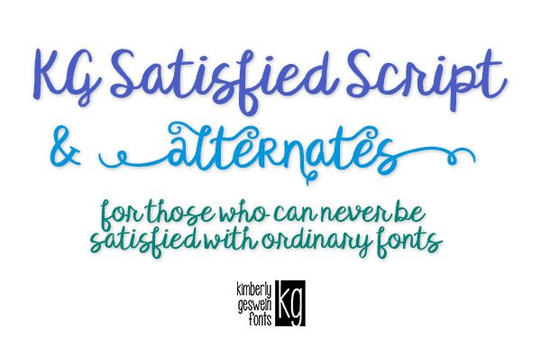 KG Satisfied Script Schriftart