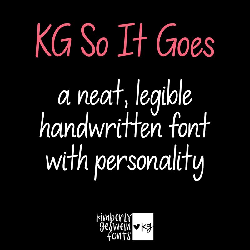 KG So It Goes الخط
