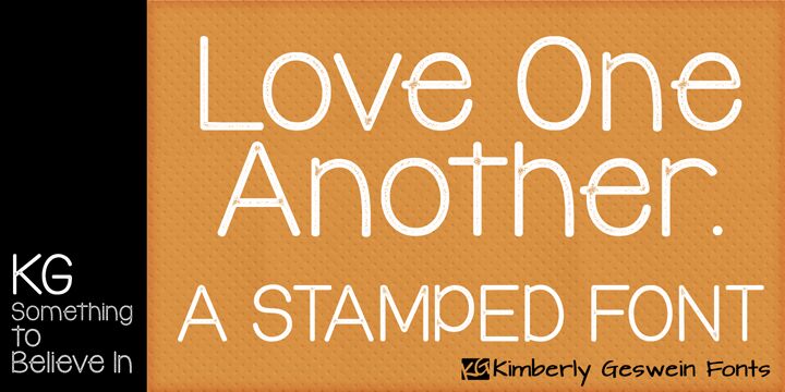 KG Something to Believe In Czcionka