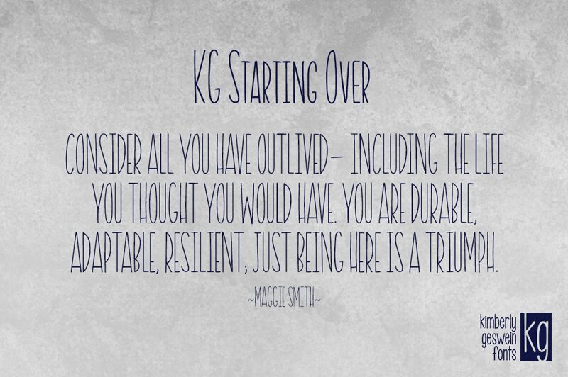 KG Starting Over Schriftart