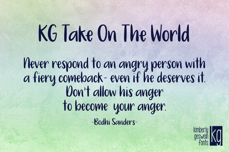 KG Take On The World Schriftart