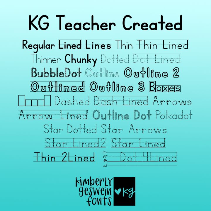 KG Teacher Created フォント