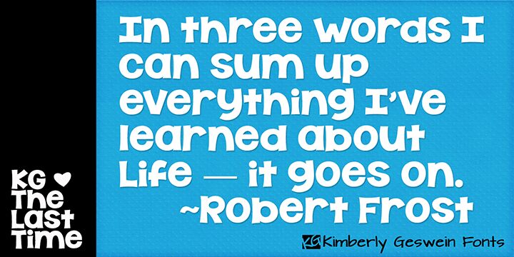 KG The Last Time Bubble Czcionka