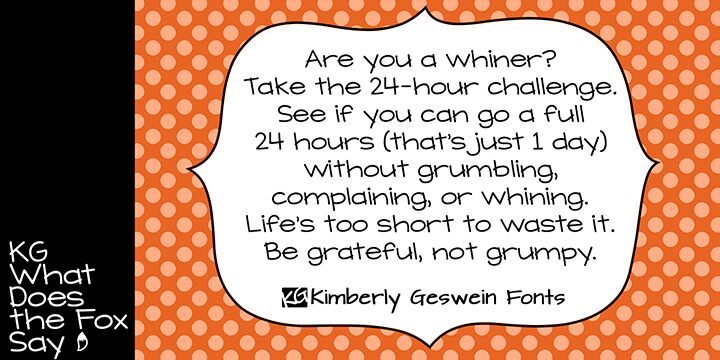 KG What Does the Fox Say Schriftart