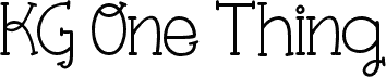 KG One Thing