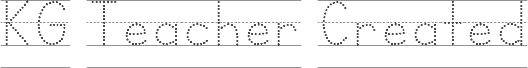 KG Teacher Created Dot 4Lined フォント