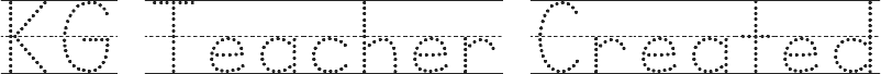KG Teacher Created Dot Lined フォント