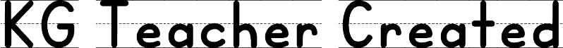 KG Teacher Created Lines フォント